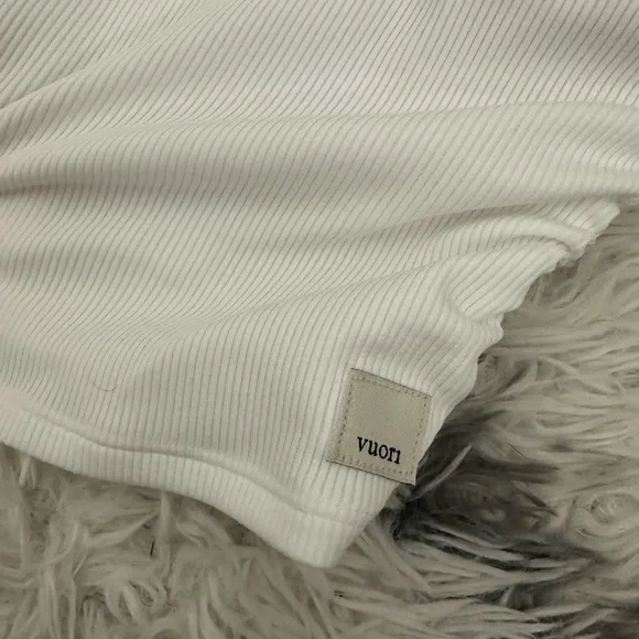 VUORI - NWOT Women's Size XS Rib Ruched Tank - White - Picture 5 of 5